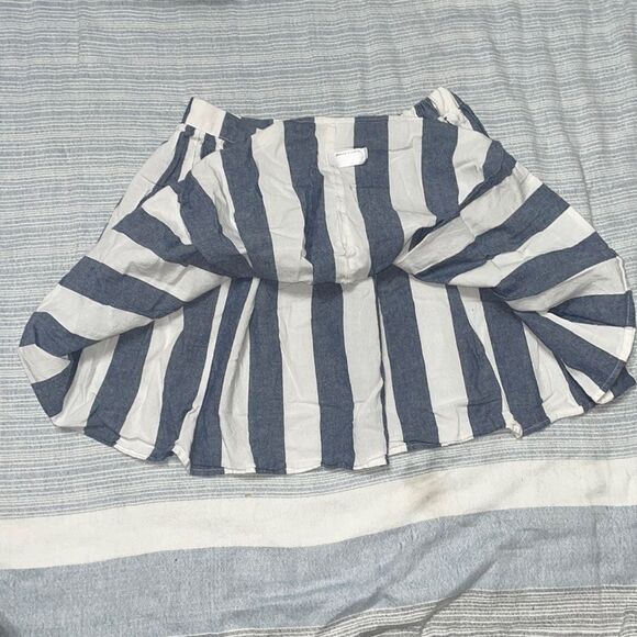 American Apparel Striped Blue & White Skirt Sailor Nautical Preppy Classic - Picture 4 of 6
